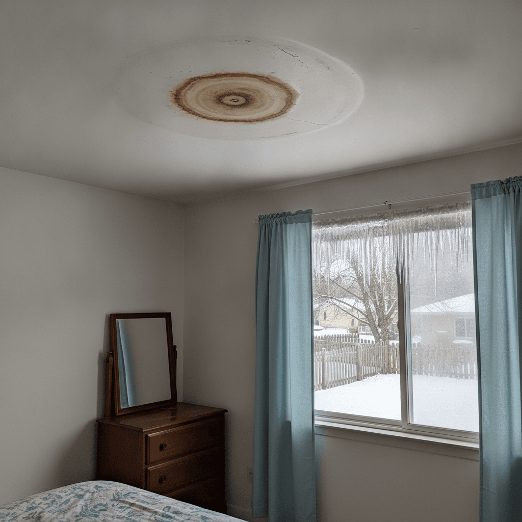 Fixing Ceiling Water Stains After Ice Dams: The Right Way